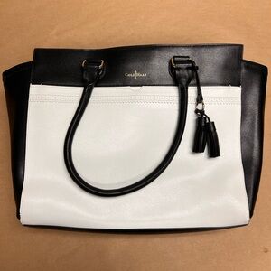 Cole Haan Black & White Tassel Bag